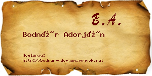 Bodnár Adorján névjegykártya
